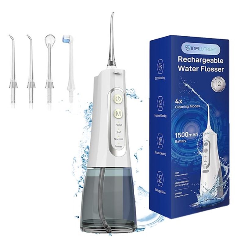 GENERICO - Limpiador de Dientes Irrigador Bucal Recargable Portátil