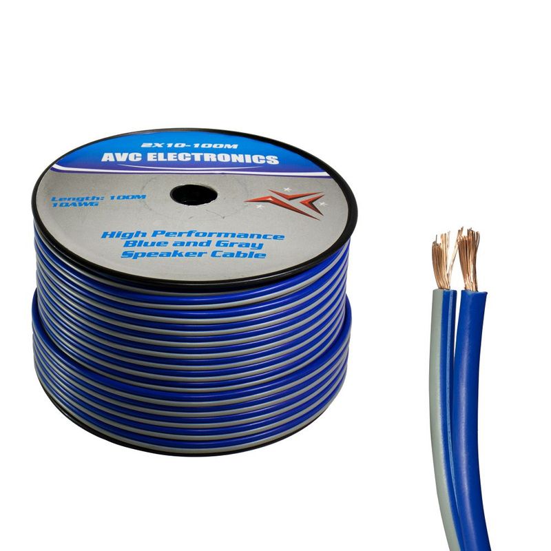 AVC - Cable Polarizado AVC 2x10 Azul-Gris 100Mts.