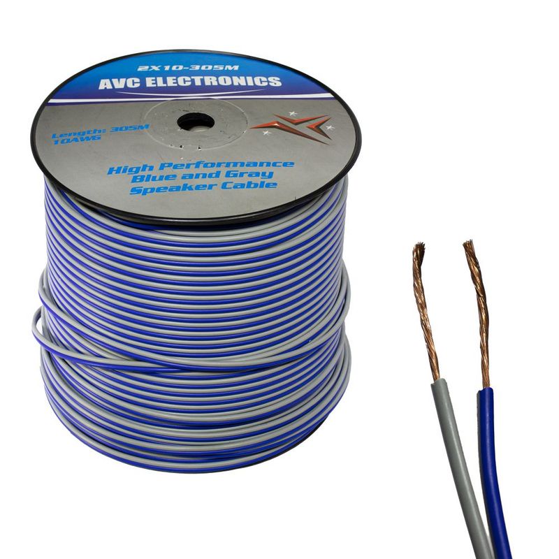 AVC - Cable Polarizado AVC 2x10 Azul-Gris 305Mts.