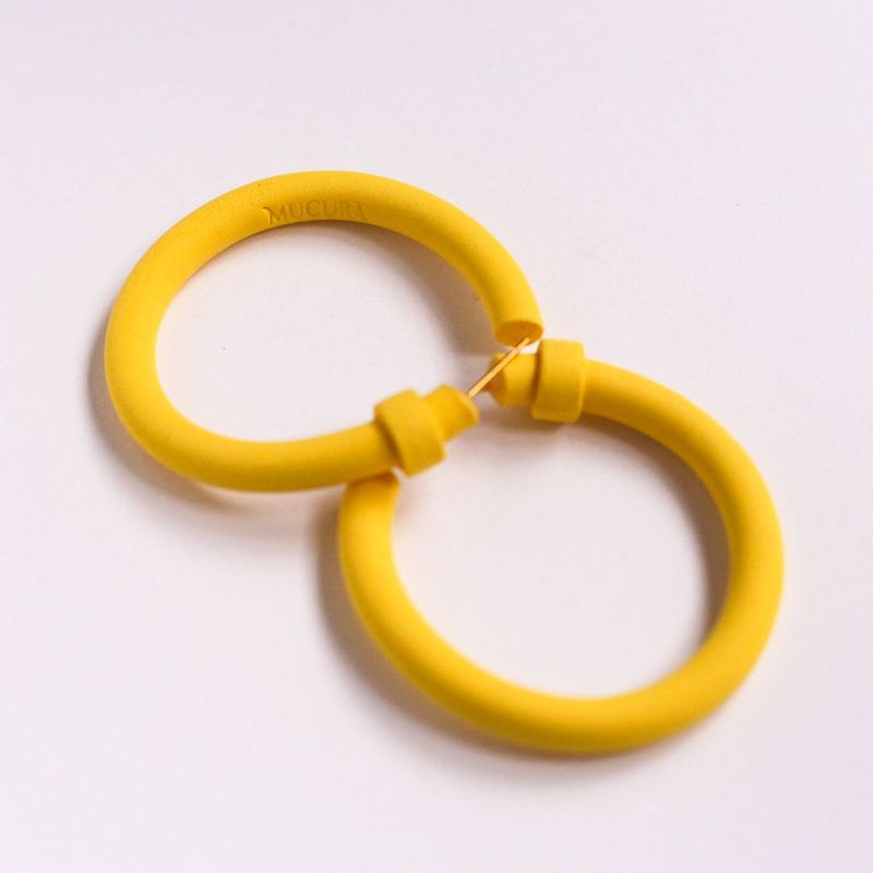 MUCURA JEWELRY - Aretes Hoops Martina Amarillo Múcura