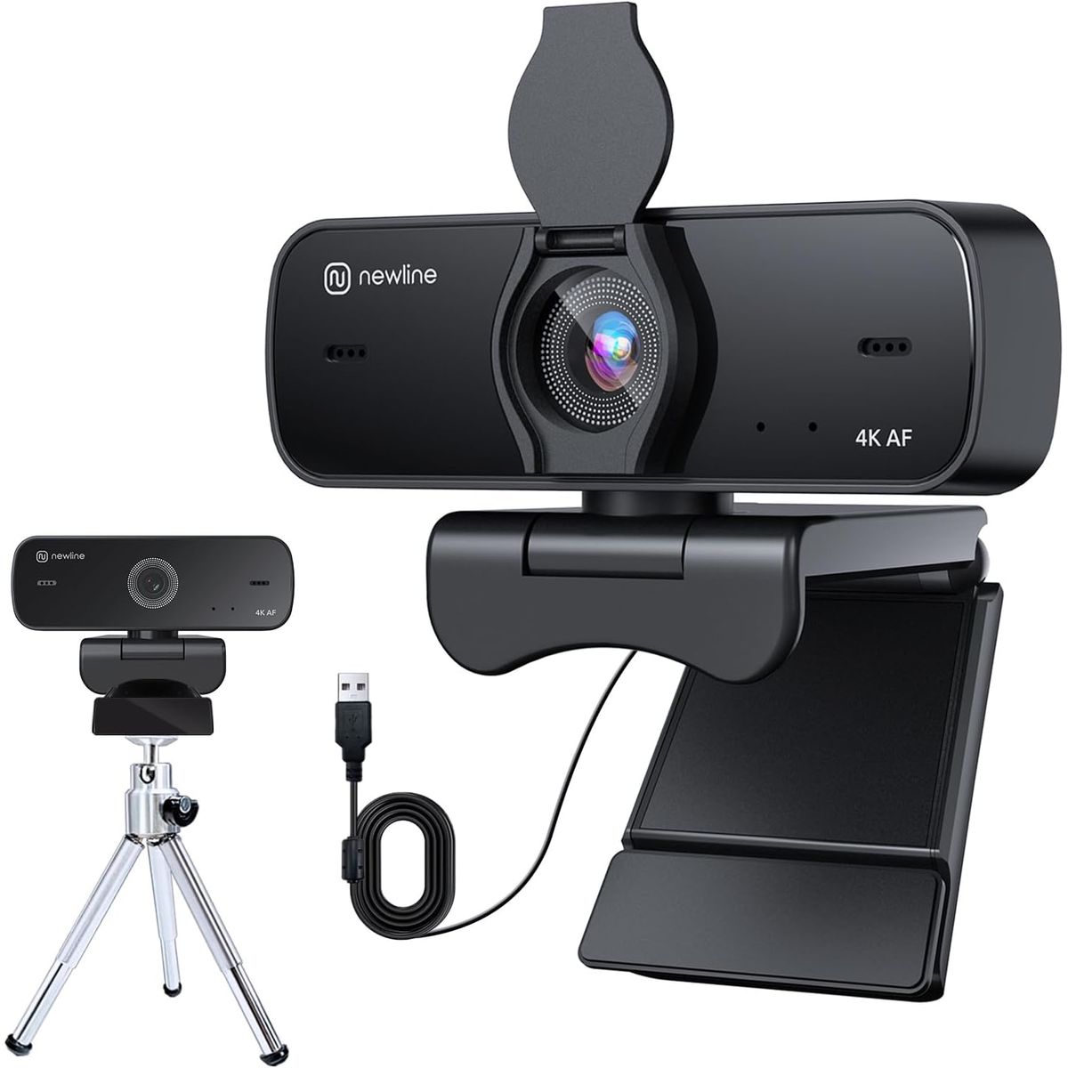 NEWLINE - Cámara Web Cam 4K ULTRA HD Usb con Micrófono Videoconferencias Clases