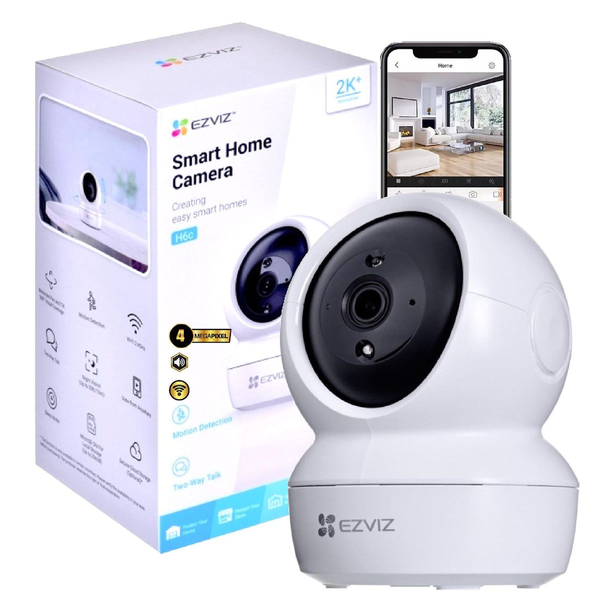 EZVIZ - CÁMARA DE SEGURIDAD WIFI ROBÓTICA EZVIZ 4MP 360° INTELIGENTE