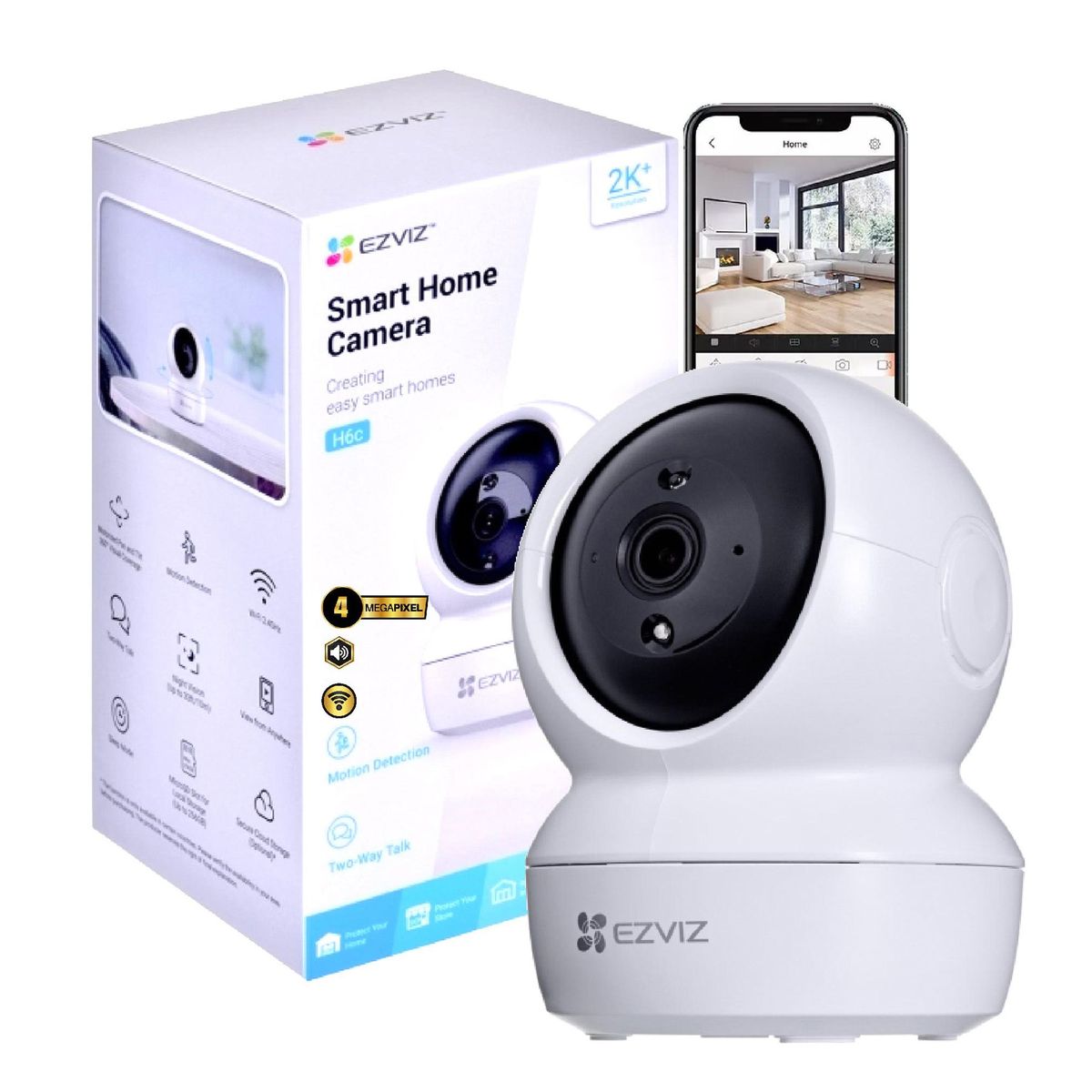EZVIZ - CÁMARA DE SEGURIDAD WIFI ROBÓTICA EZVIZ 4MP 360° INTELIGENTE