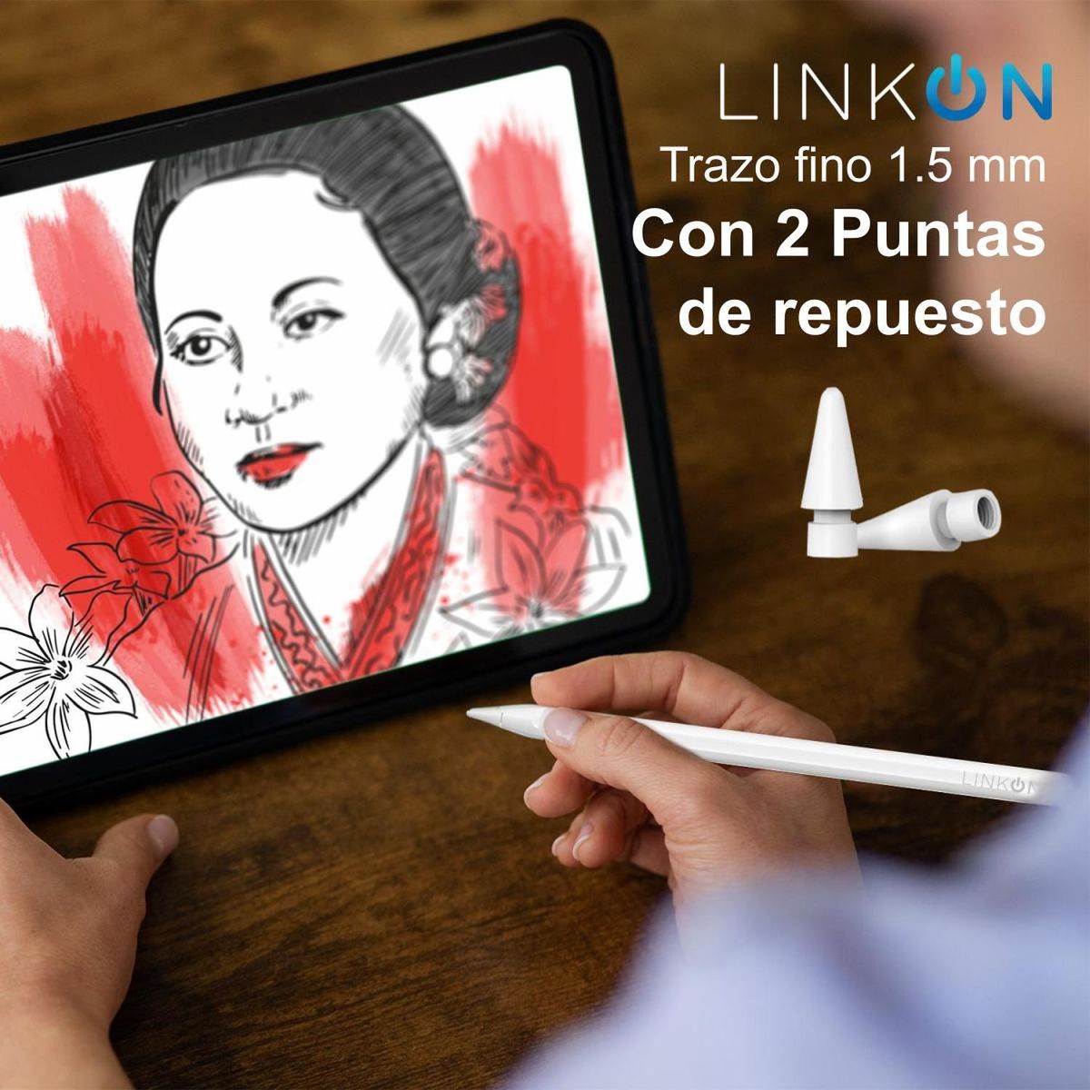 LINKON - Lapiz Pencil  Compatible iPad Carga Inalambrica Linkon.-
