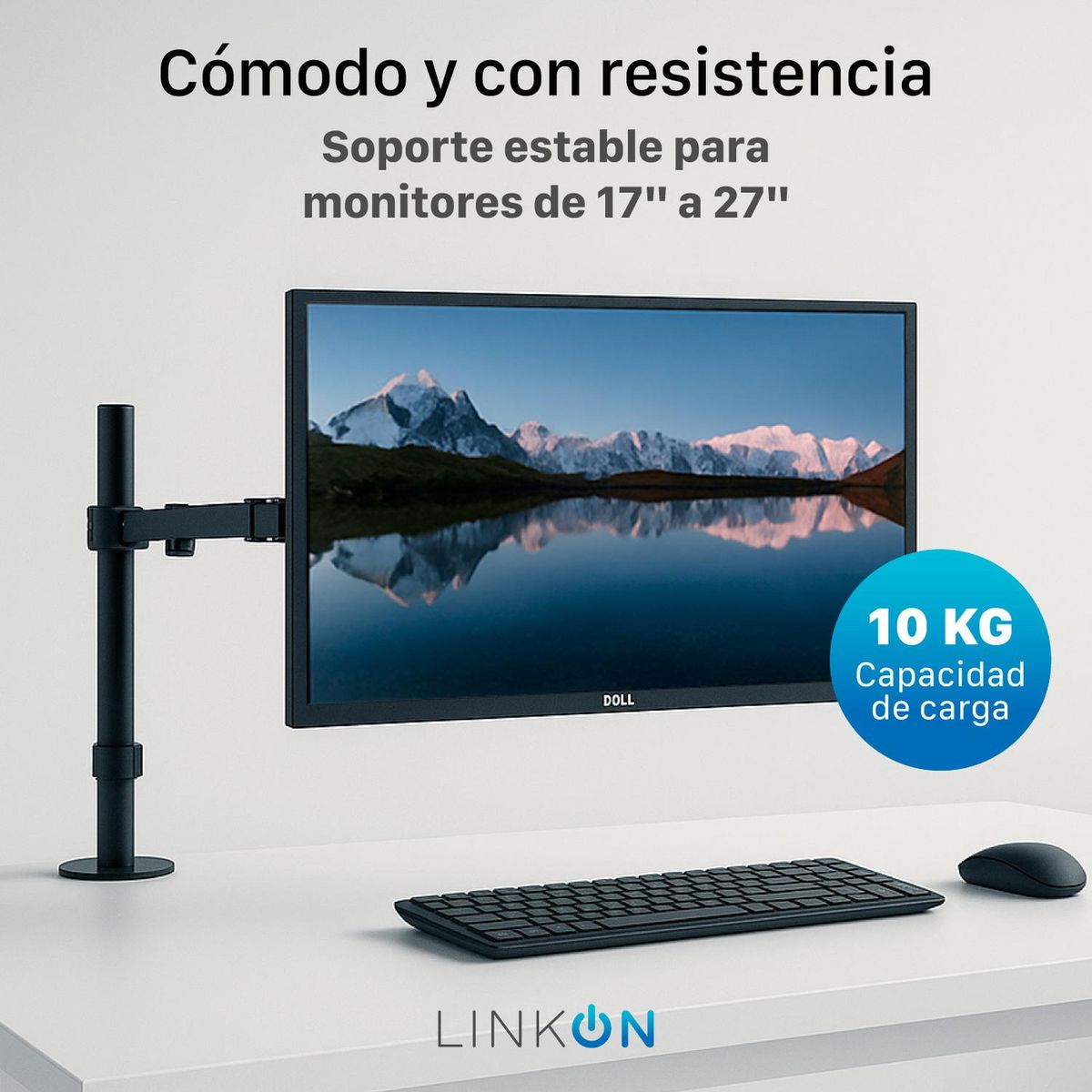 LINKON - Soporte Brazo Para Monitor Vertical De Escritorio Linkon