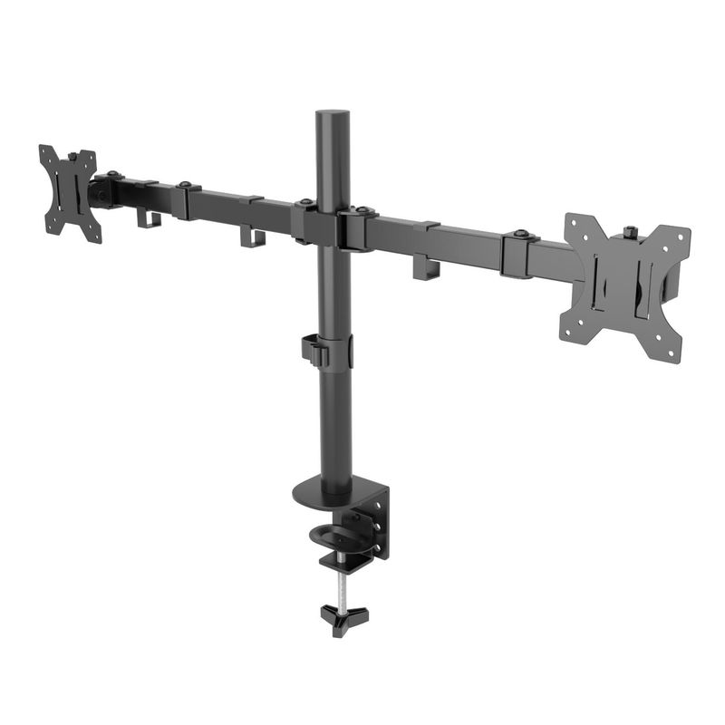 LINKON - Brazo Soporte Doble Para 2 Monitores Linkon Base Escritorio-