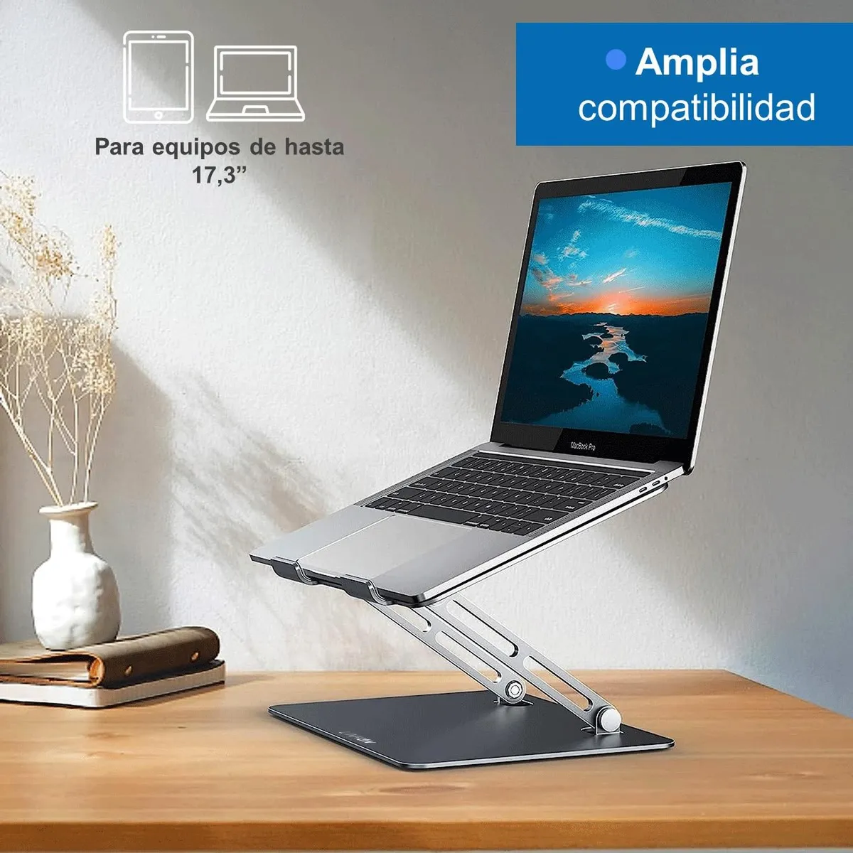 LINKON - Soporte Portatil Tablet Aluminio Plegable Antideslizante