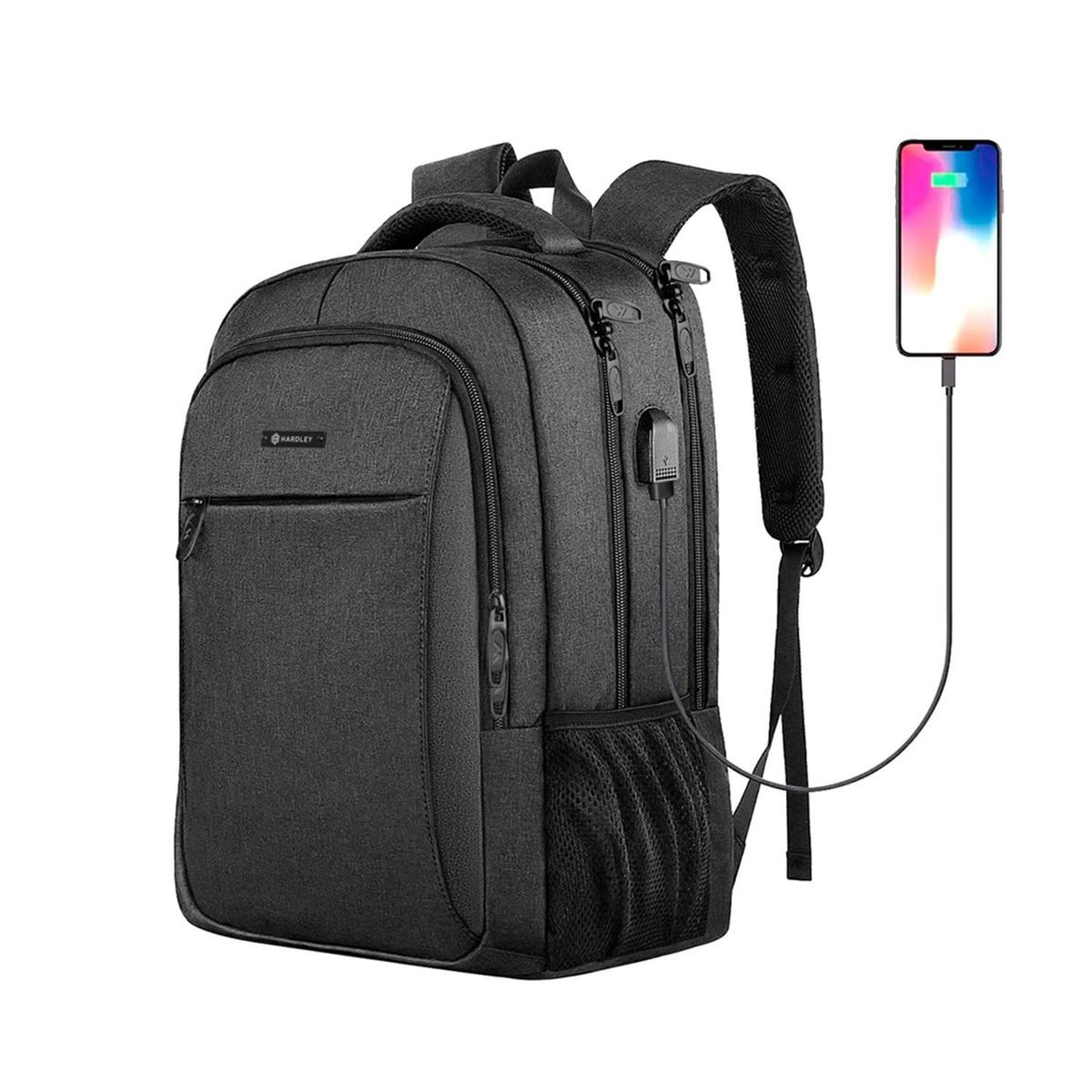 LINKON - Bolso Morral Portatil Impermeable Hardley Mujer Hombre + Usb-