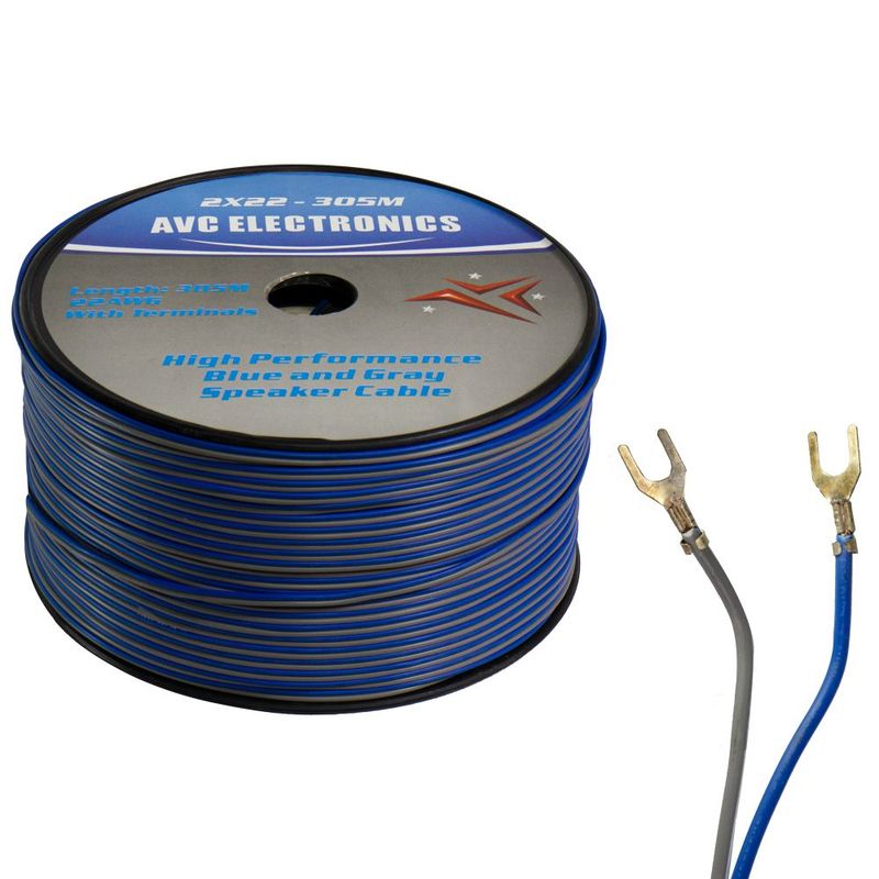 AVC - Cable Polarizado AVC 2x22 Azul-Gris 305Mts.
