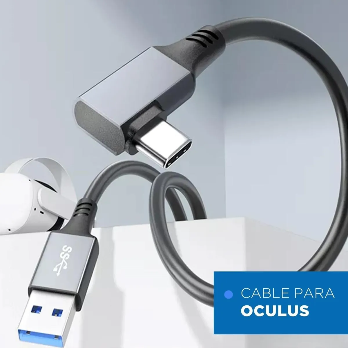 LINKON - Cable De Datos Oculus Link Para Oculus Quest Vr A Usb-c 6 Mt