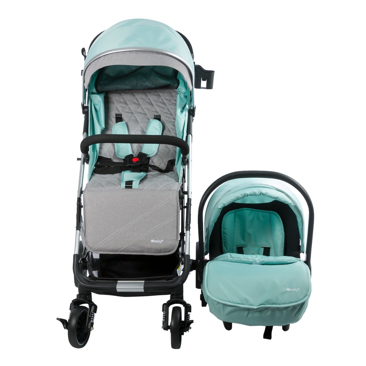 EBABY - Coche Maleta con Portabebé URBAN WAY EB136 Verde