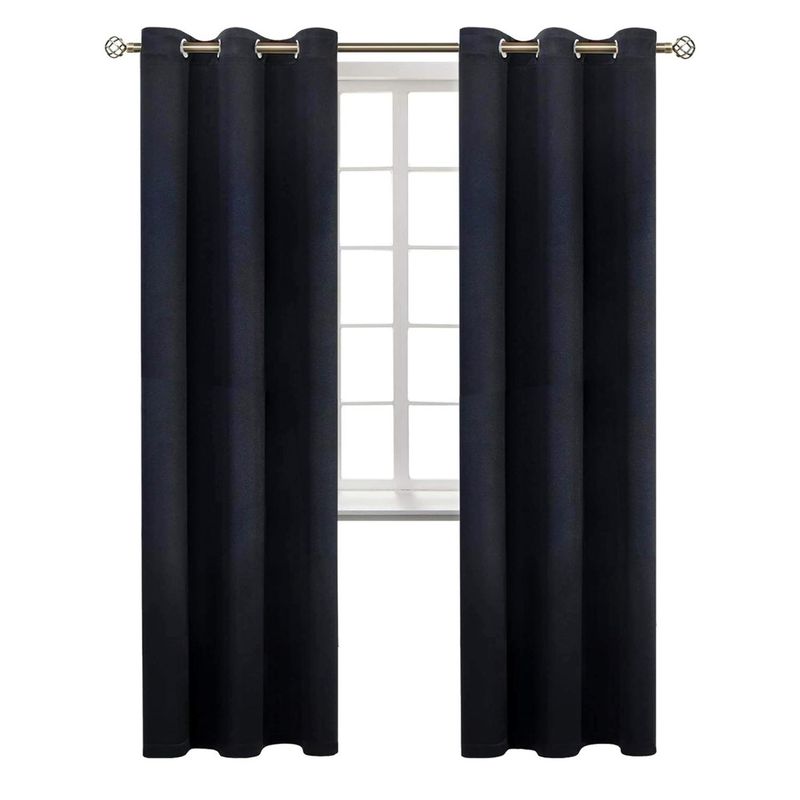CASATUA - Cortina Semi Blackout Casatua 2 Paños 140x220cm Aislante - Gris oscuro-