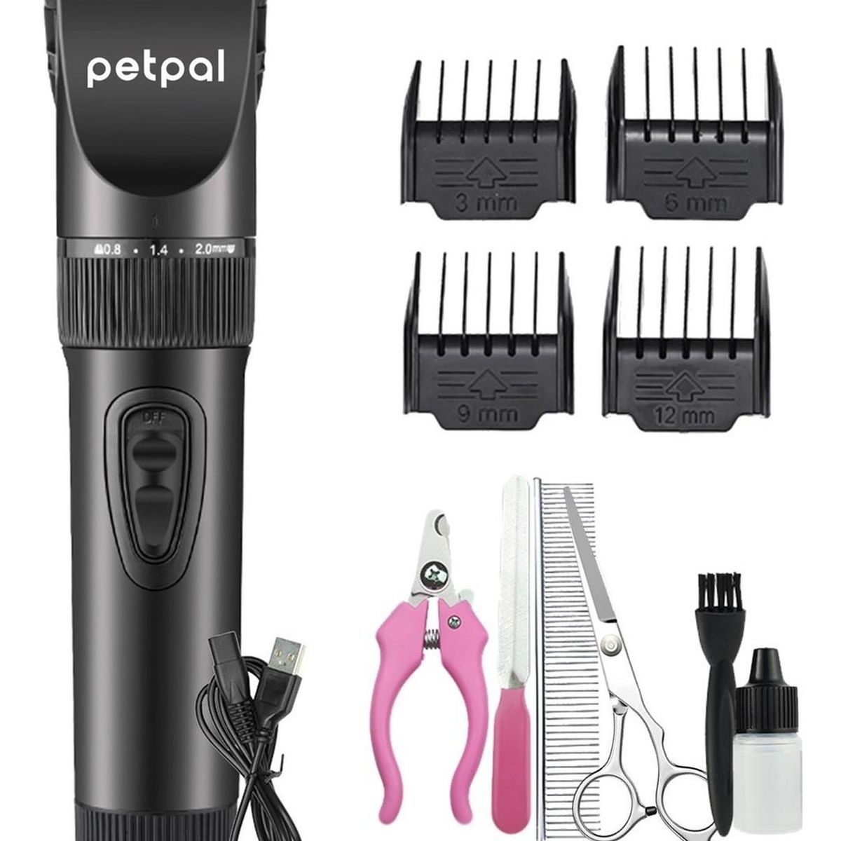 PETPAL - Maquina Peluquera Mascotas Perro Gato Kit Completo - Petpal-