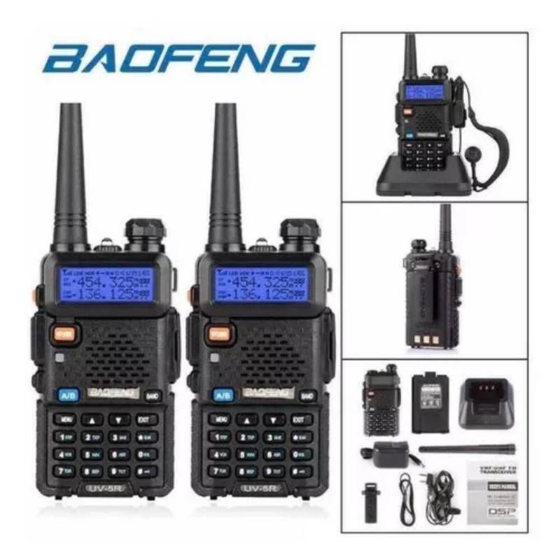 GENERICO - 2 Radios Baofeng Uv-5r Comunicacion Boquitoquis Seguridad