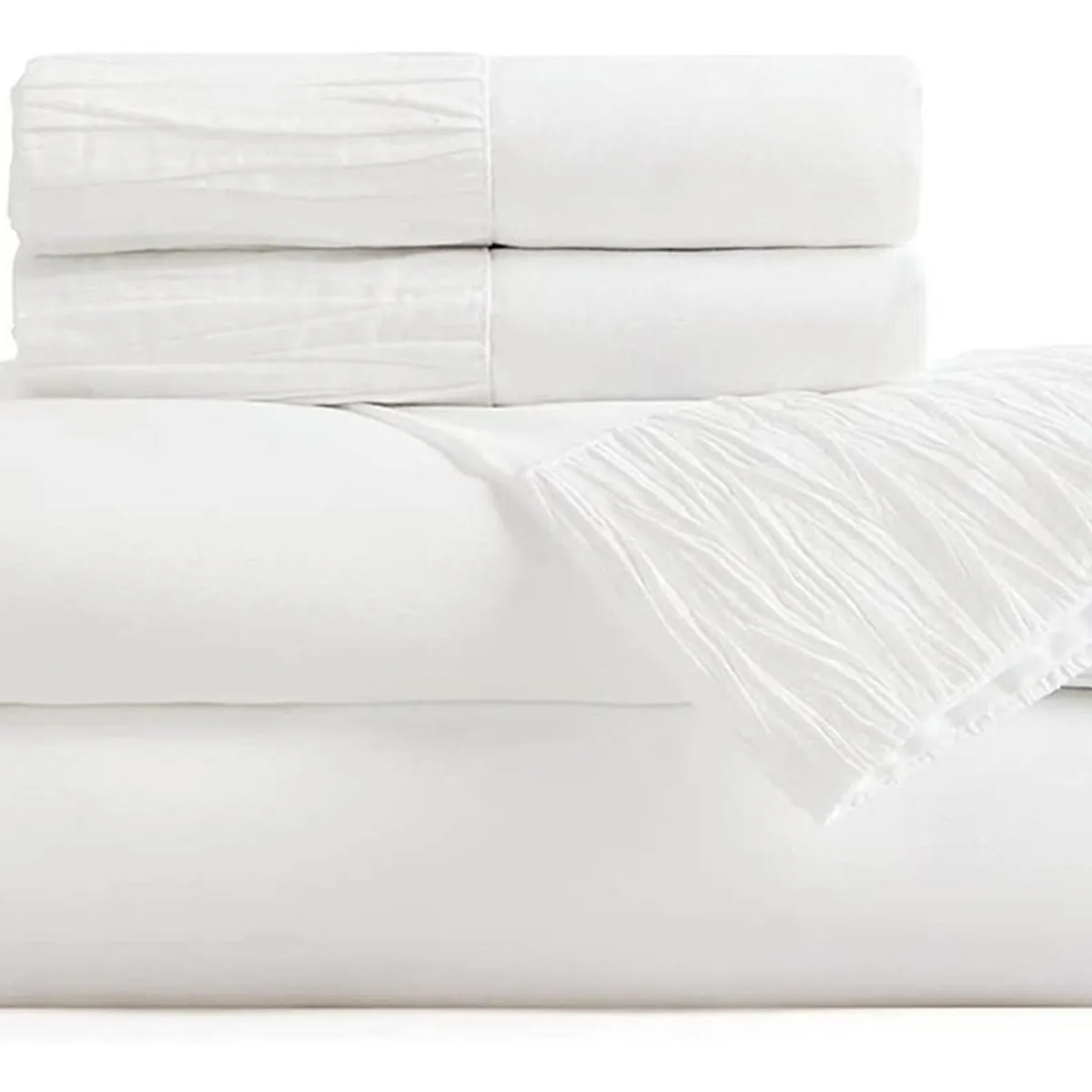 CASATUA - Sabanas King Hotel Suave 1800 Casatua + 2 Fundas Almohada - Blanco