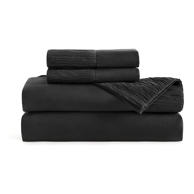 CASATUA - Sabanas King Hotel Suave 1800 Casatua + 2 Fundas Almohada - Negro-