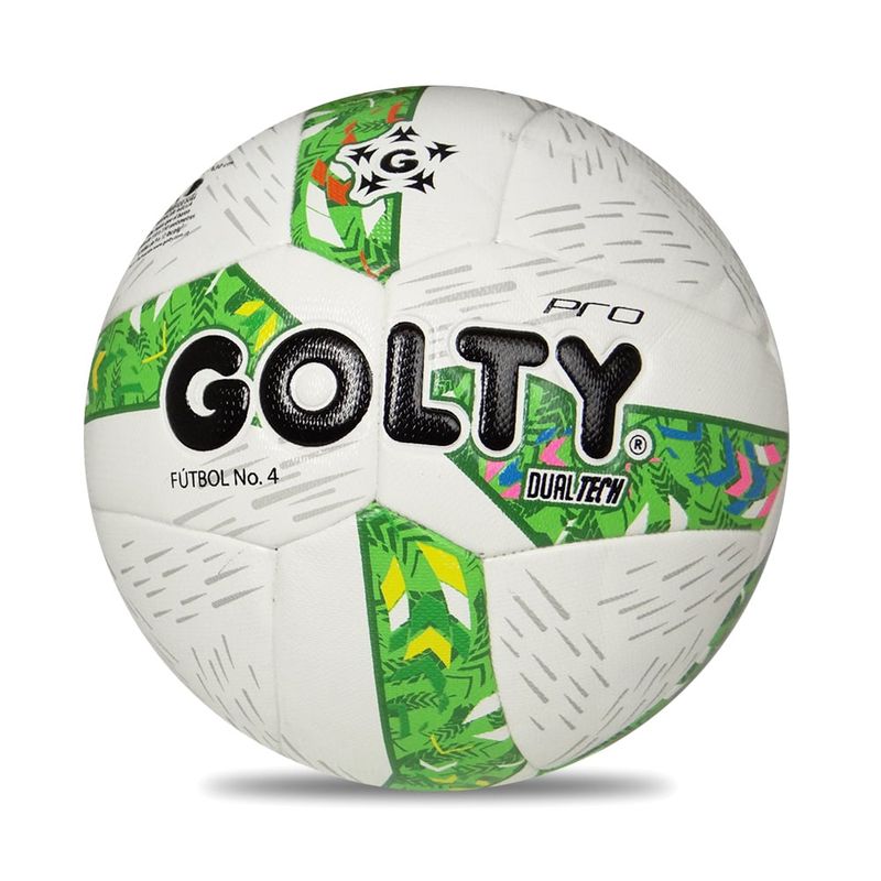 GOLTY - Balón Fútbol Golty Pro Dualtech II No.4-Blanco/Verde