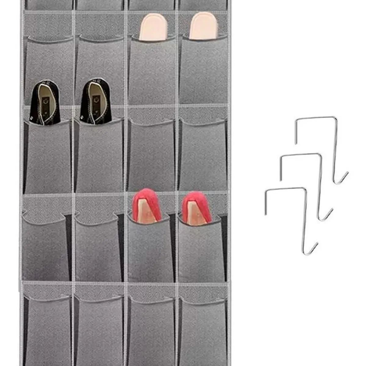 CASATUA - Organizador Zapatos Zapatero Colgante Puerta Closet 24 Pares-
