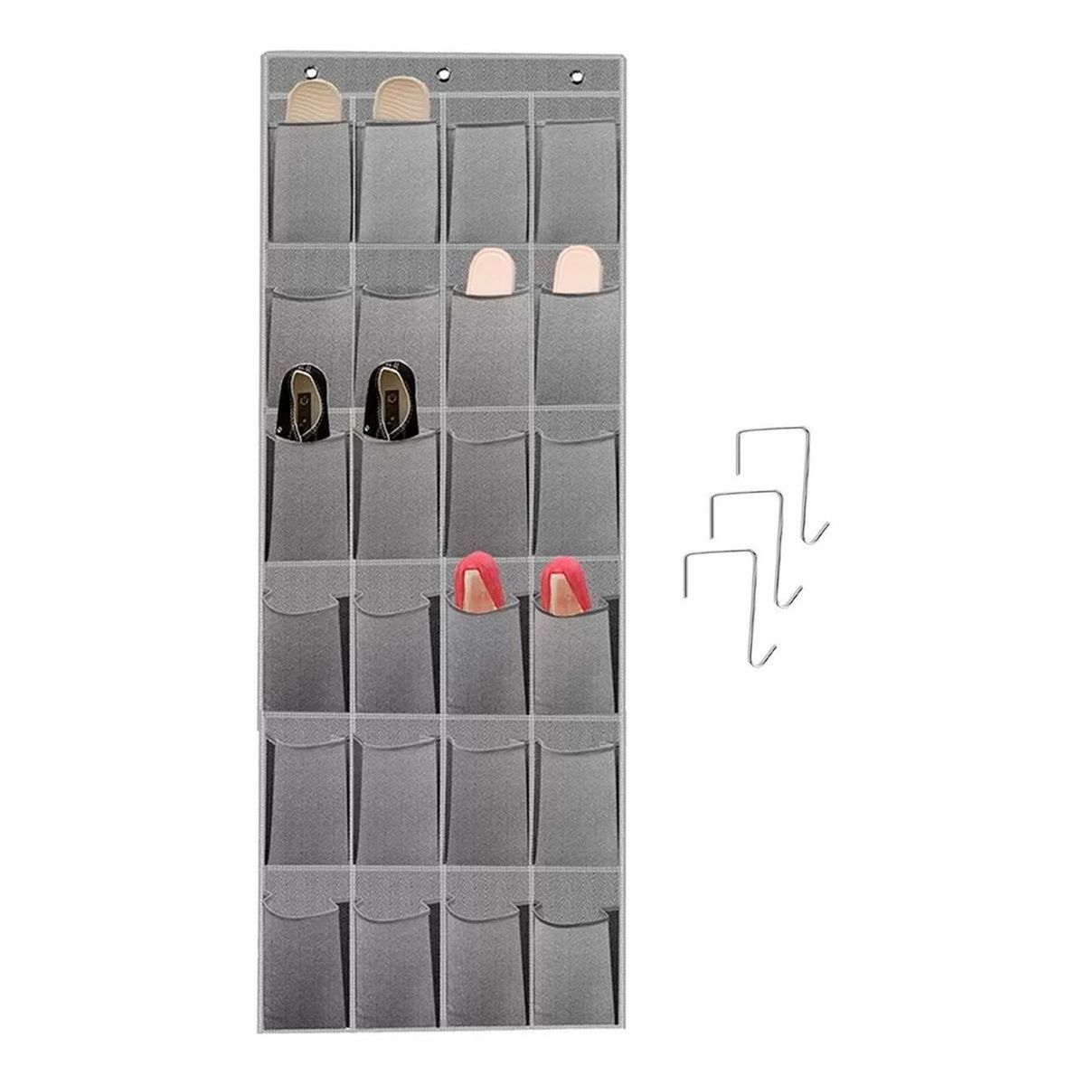 CASATUA - Organizador Zapatos Zapatero Colgante Puerta Closet 24 Pares-