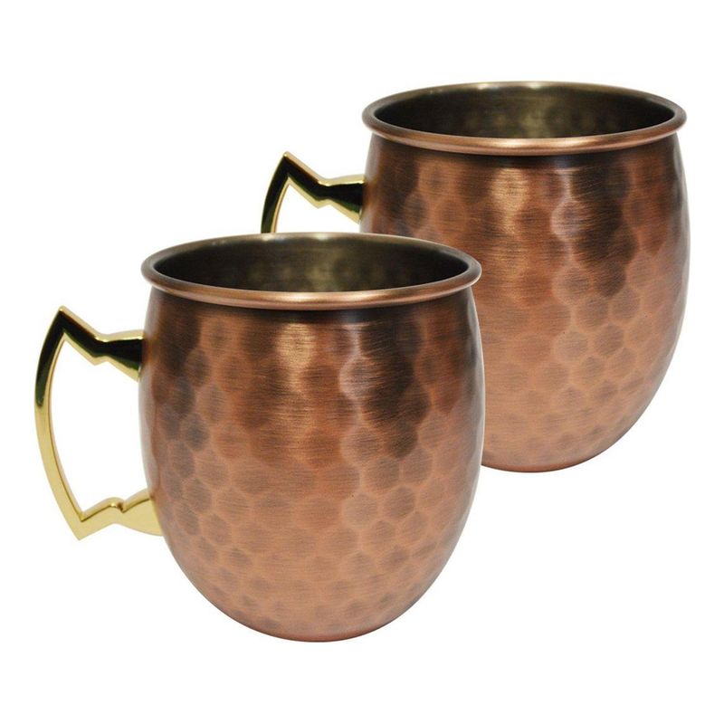CASATUA - Vasos Cobre Moscow Mule Vintage Set De 2 Mugs Casatua 500ml-