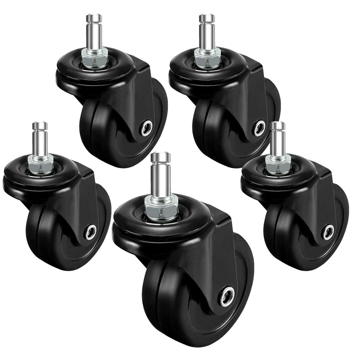 LINKON - Ruedas Para Silla Escritorio Tipo Roller Universal Set De 5-