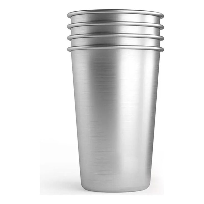 CASATUA - Vasos Acero Inoxidable Alta Calidad Para Frio Y Calor Set X4.-