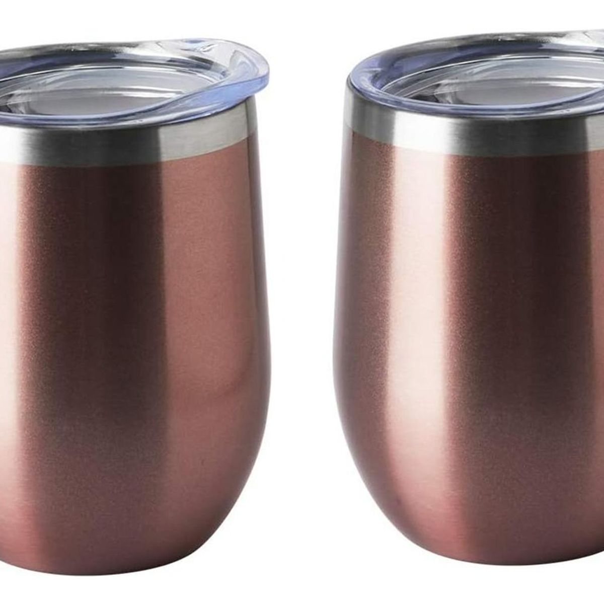 CASATUA - Vasos Termicos Acero Inoxidable Frío Y Calor 340ml Set De 2 - Marron-