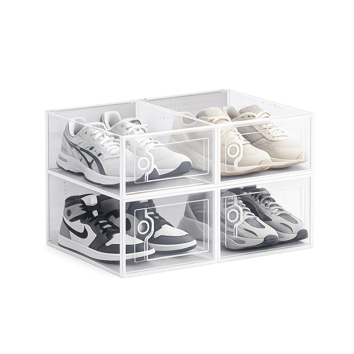 FITNICS - Caja Organizadora Zapatos Set X4 Banhaus Zapatero Apilable