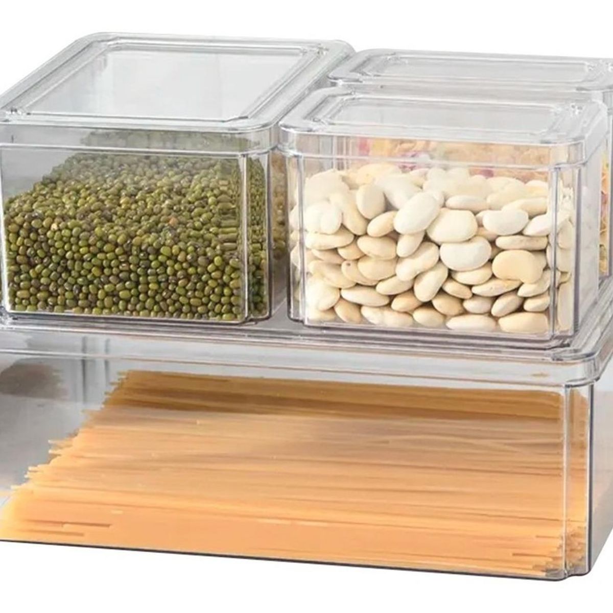 CASATUA - Organizador Nevera Cocina Set 4 Contenedores Con Tapa-