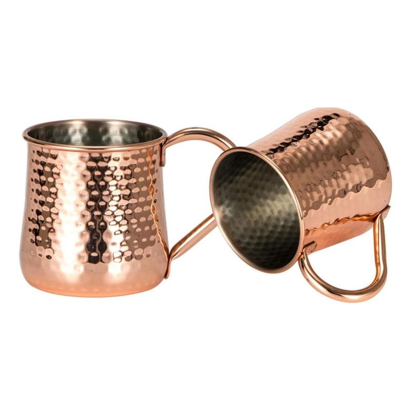 CASATUA - Mug Vasos Cobre Set 2 Cantina Moscow Mule Coctel Inoxidable-