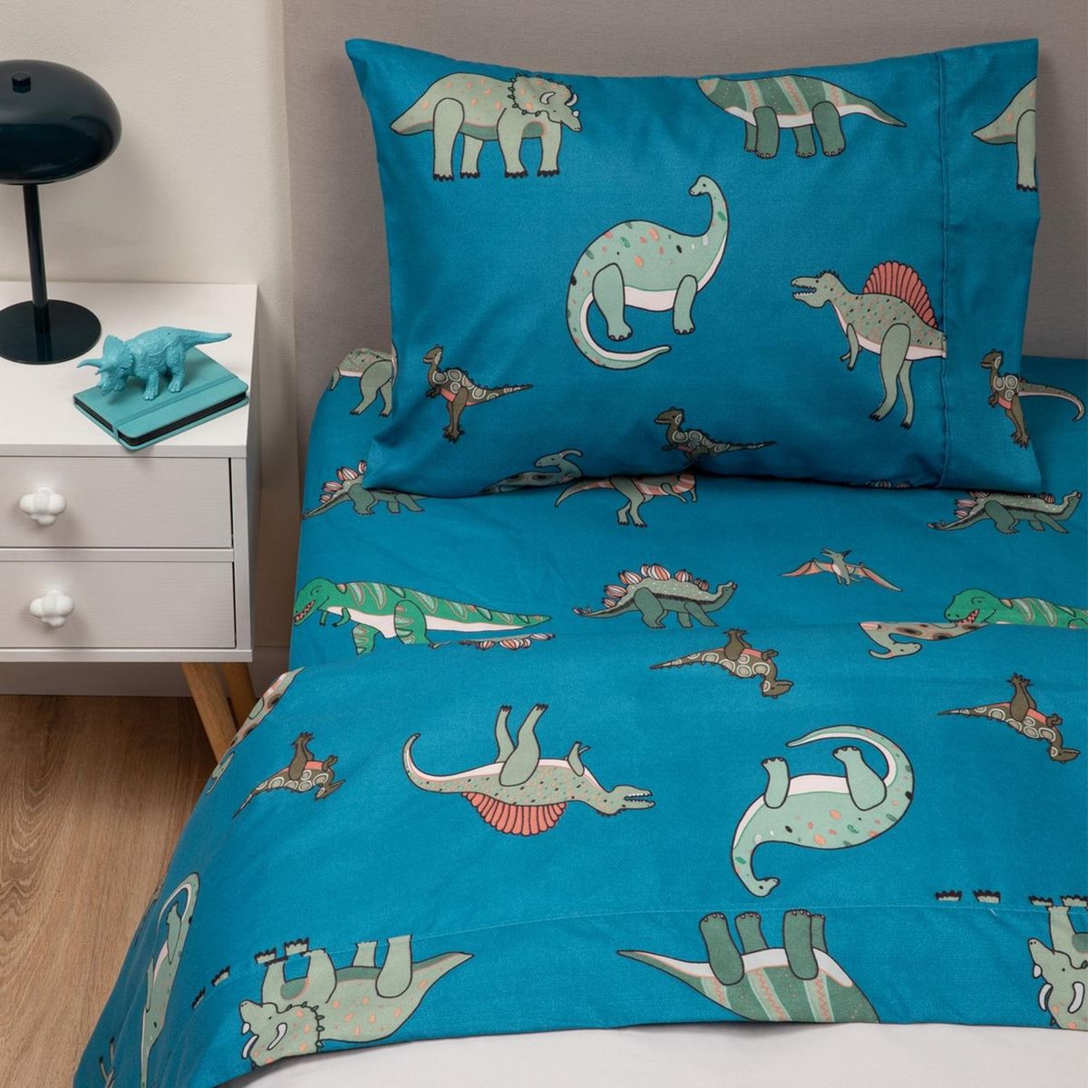 CASATUA - Sabanas Sencillo Estampado Niño Niña + Funda Almohada.-