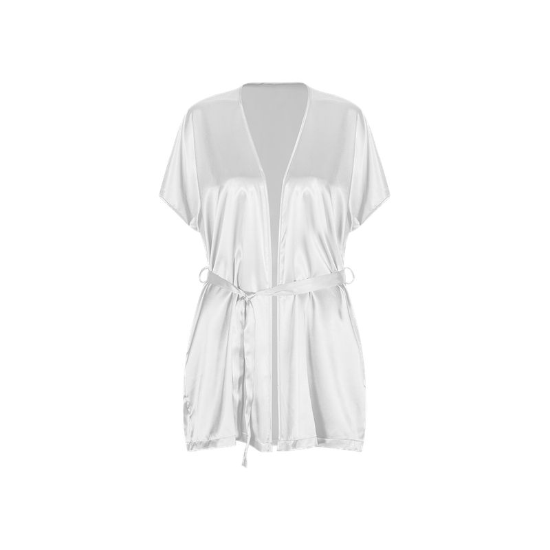 DIANE & GEORDI - Pijama kimono manga corta 2925 - Blanco