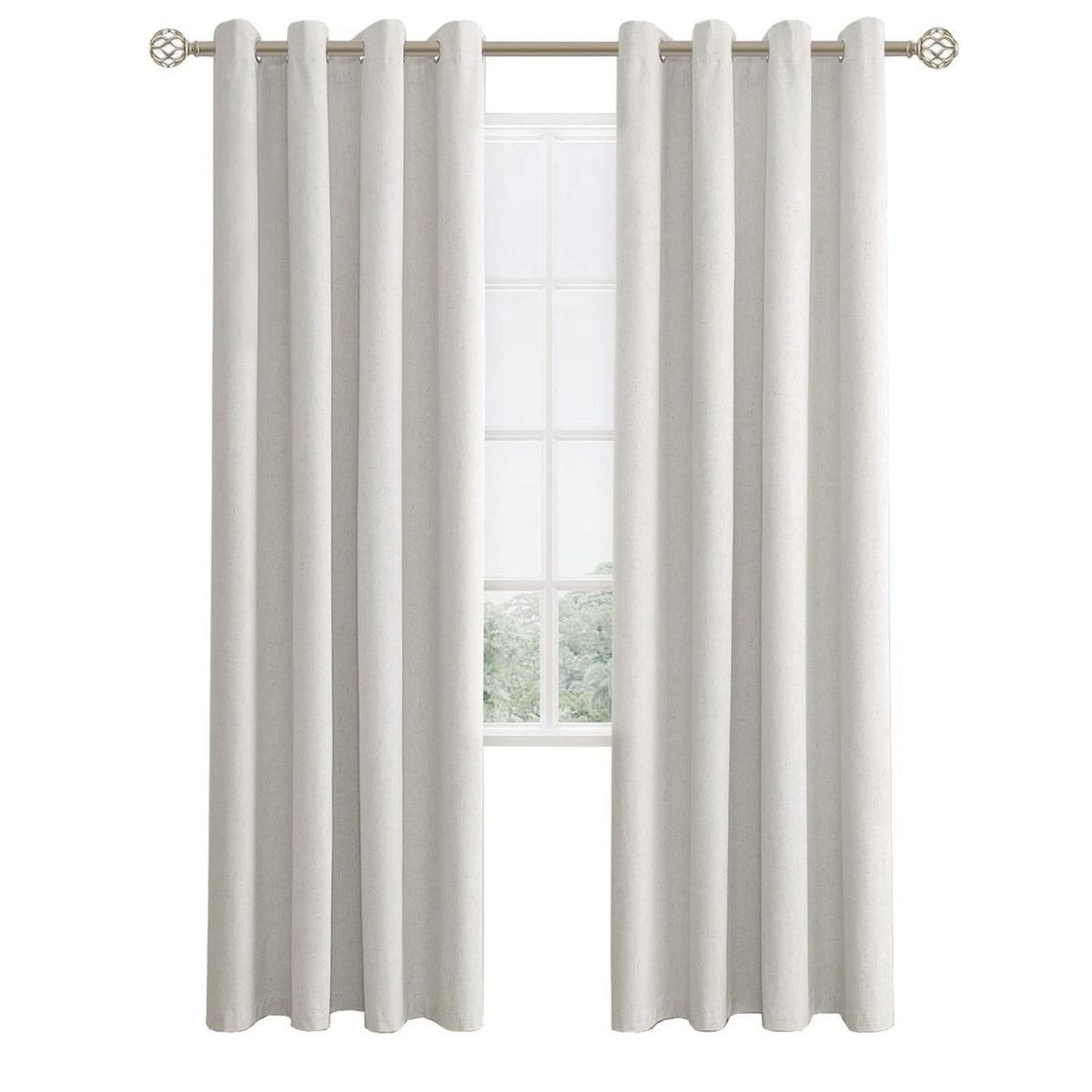 CASATUA - Cortina 100% Blackout Engomada Termica Set 2 Casatua 140x220 - Crema-