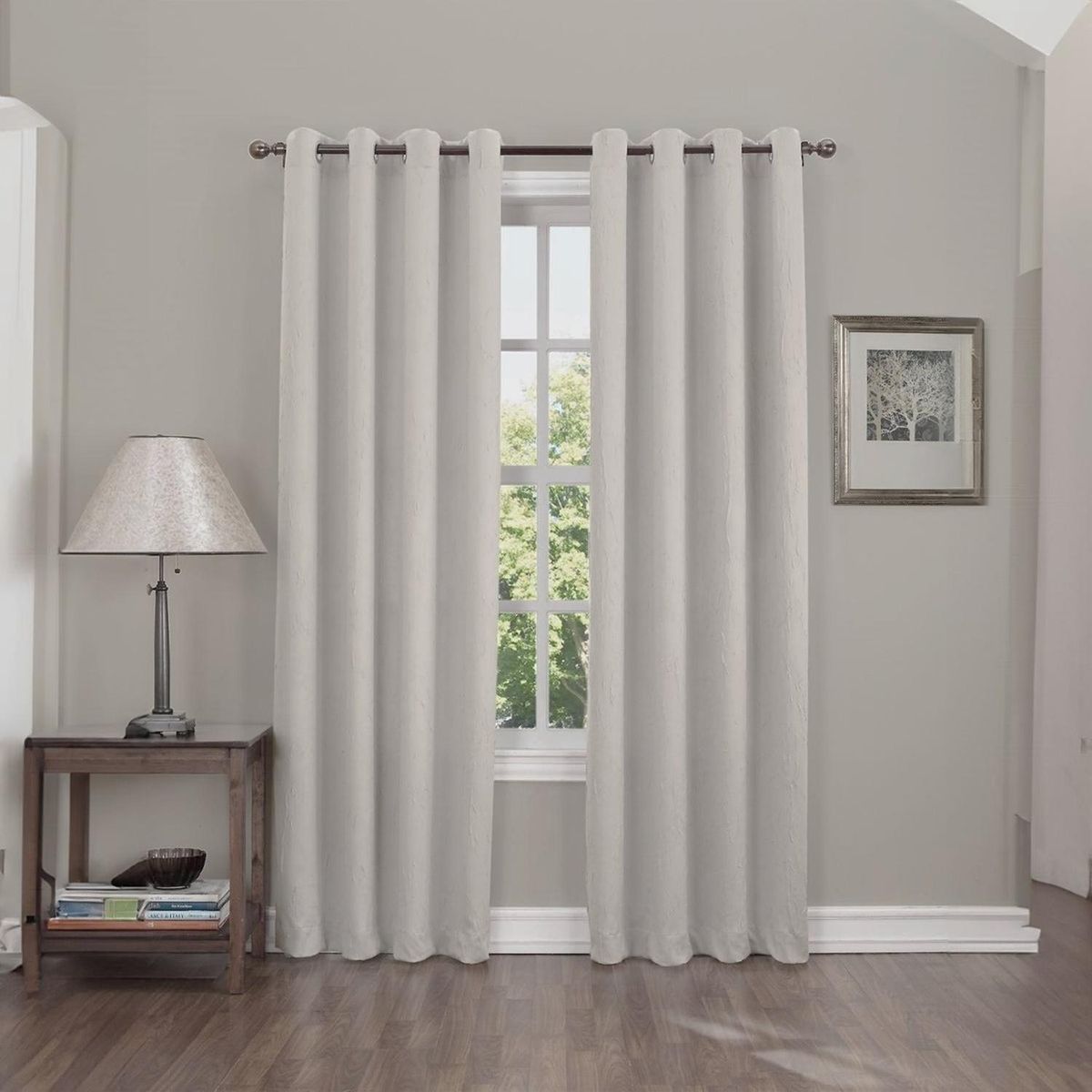 CASATUA - Cortina 100% Blackout Engomada Termica Set 2 Casatua 140x220 - Crema-