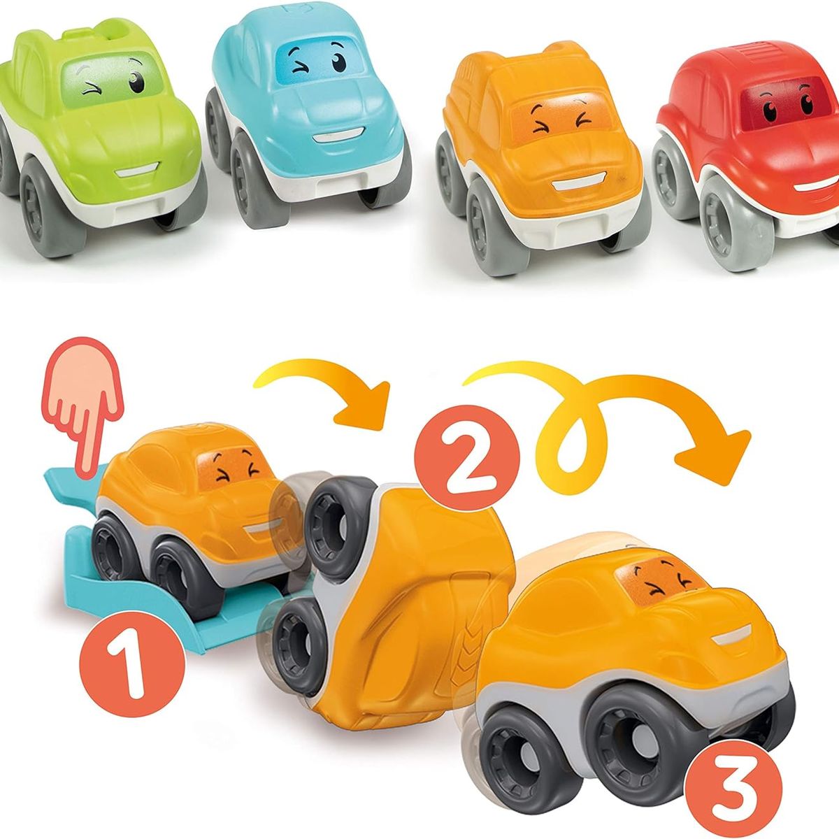 CLEMENTONI - Carro De Juguete Para Niños Giros Locos Verde Bebes