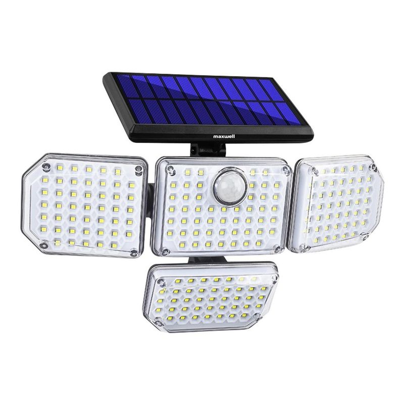 MAXWELL - Lampara Solar Led Exterior Maxwell Sensor Movimiento 4 Direc-