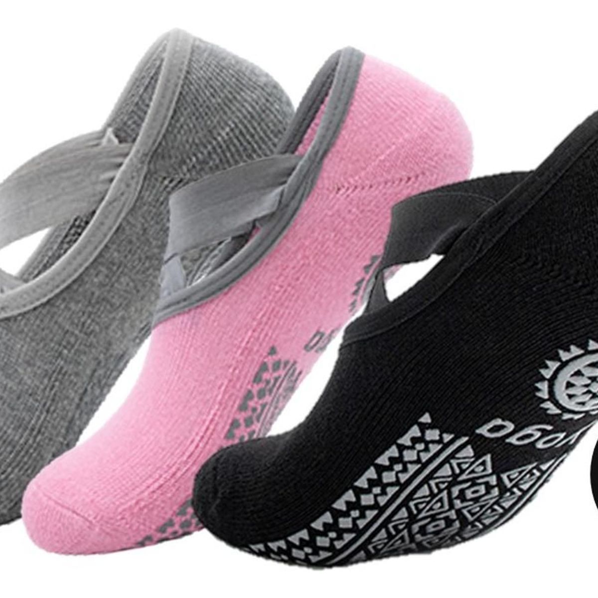 FITNICS - Medias Antideslizantes Yoga Pilates Fitnics Set 3 Pares - Salmon