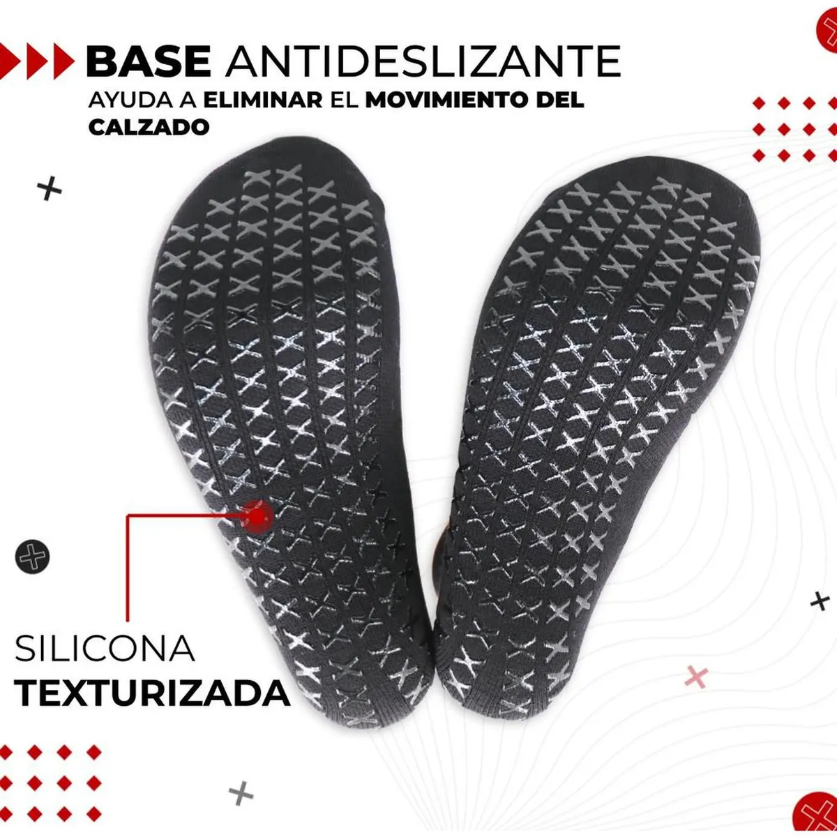 FITNICS - Medias Calcetas Futbol Deportivas Antideslizante X3 Fitnics - Negro-