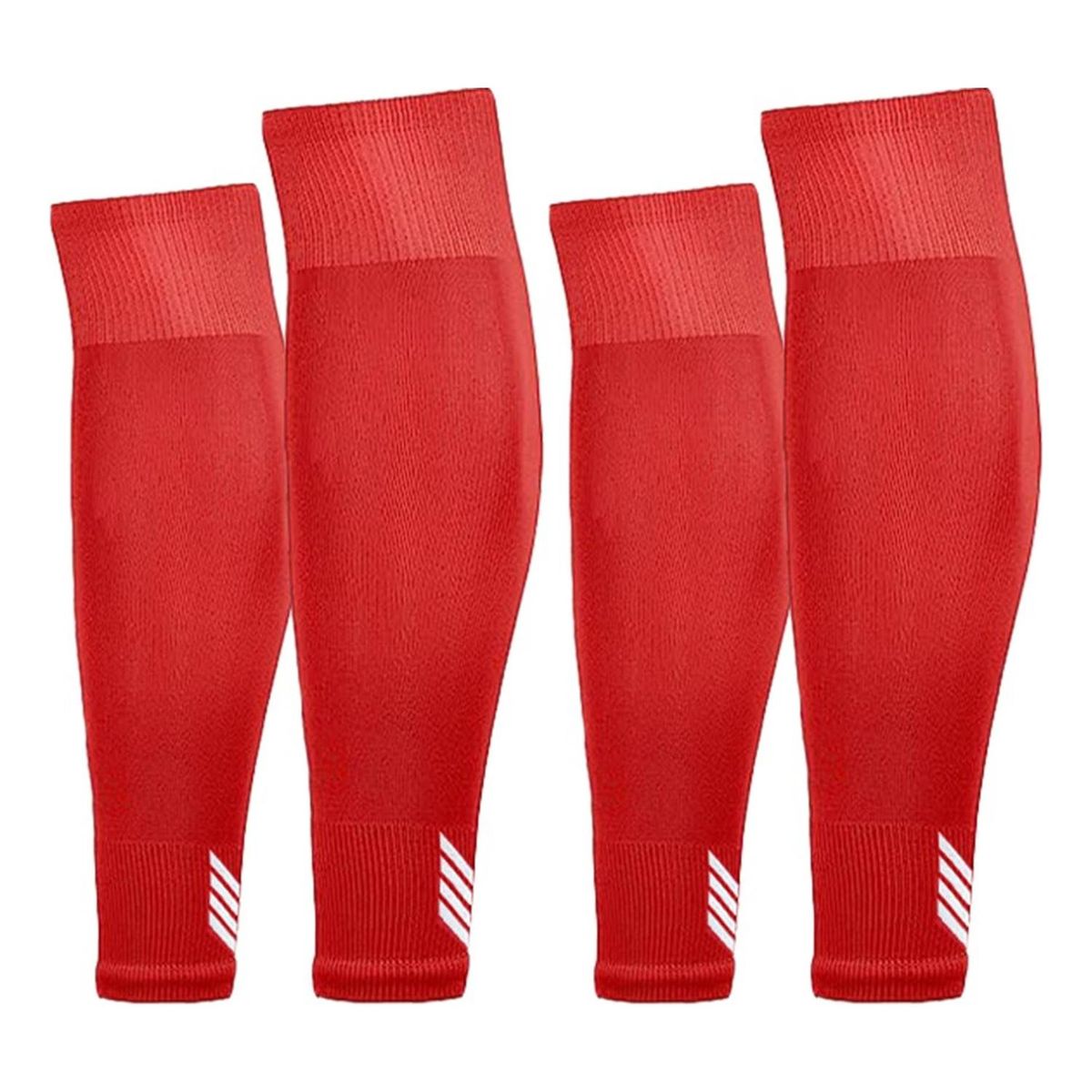 FITNICS - Medias Futbol Deportivas Sin Pie Pantorrillera Fitnics Set 2 - Rojo