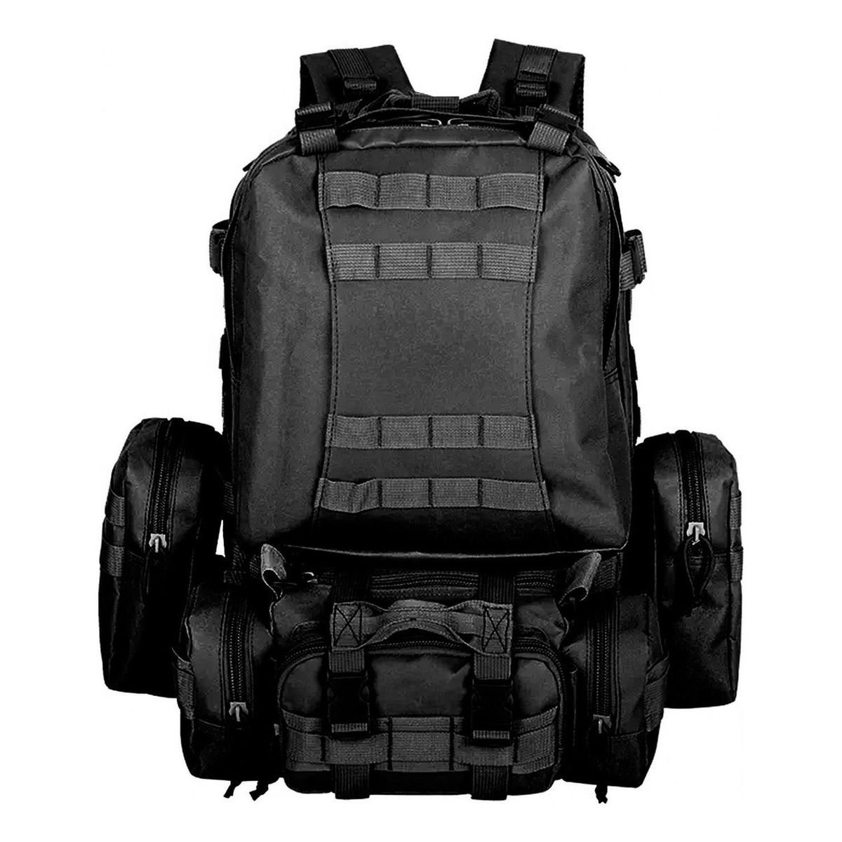 FITNICS - Morral Bolso Maleta Tactica Militar Camping 50l Impermeable - Negro-