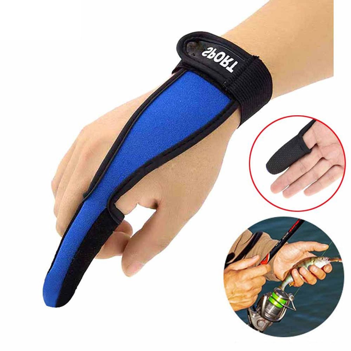 GENERICO - Guante Pesca Para Dedo Índice Protector Antideslizantes