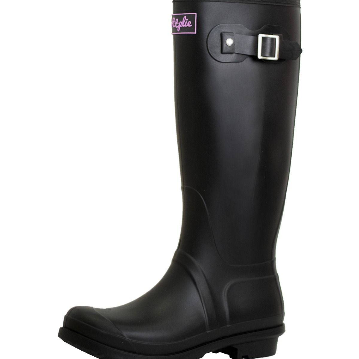 BOTTPLIE - Botas Lluvia Altas Mujer Wellington - Negro Purpure Matte