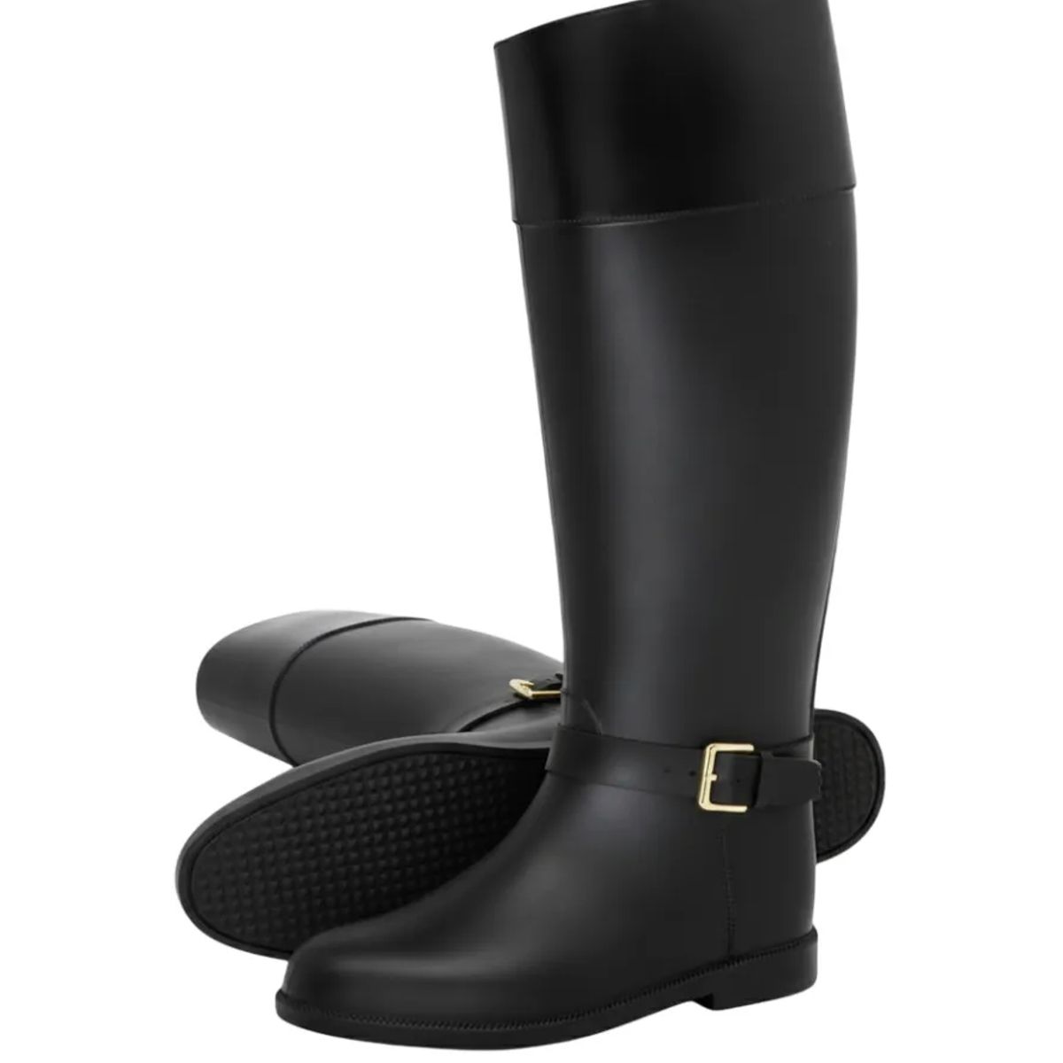 BOTTPLIE - Botas Lluvia Impermeable Mujer Eternity Twin Buckle -  Negro