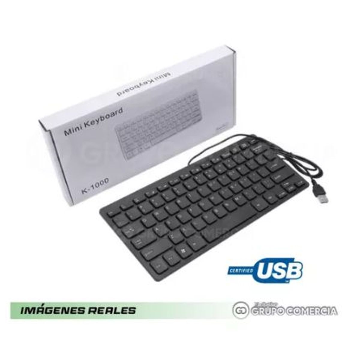 SHENGSHOU - Teclado De Cable Usb Slim Portable Mac Pc Mini Universal