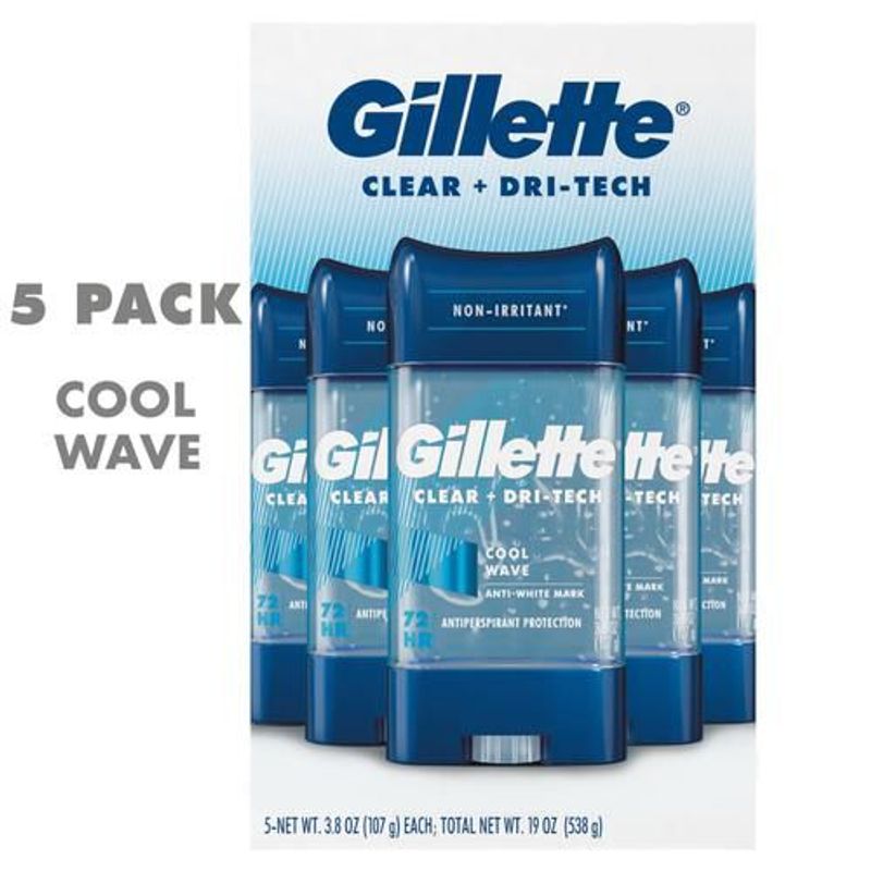 GILLETTE - Desodorante Gillette Antitranspirante Cool Wave 5 Unidades