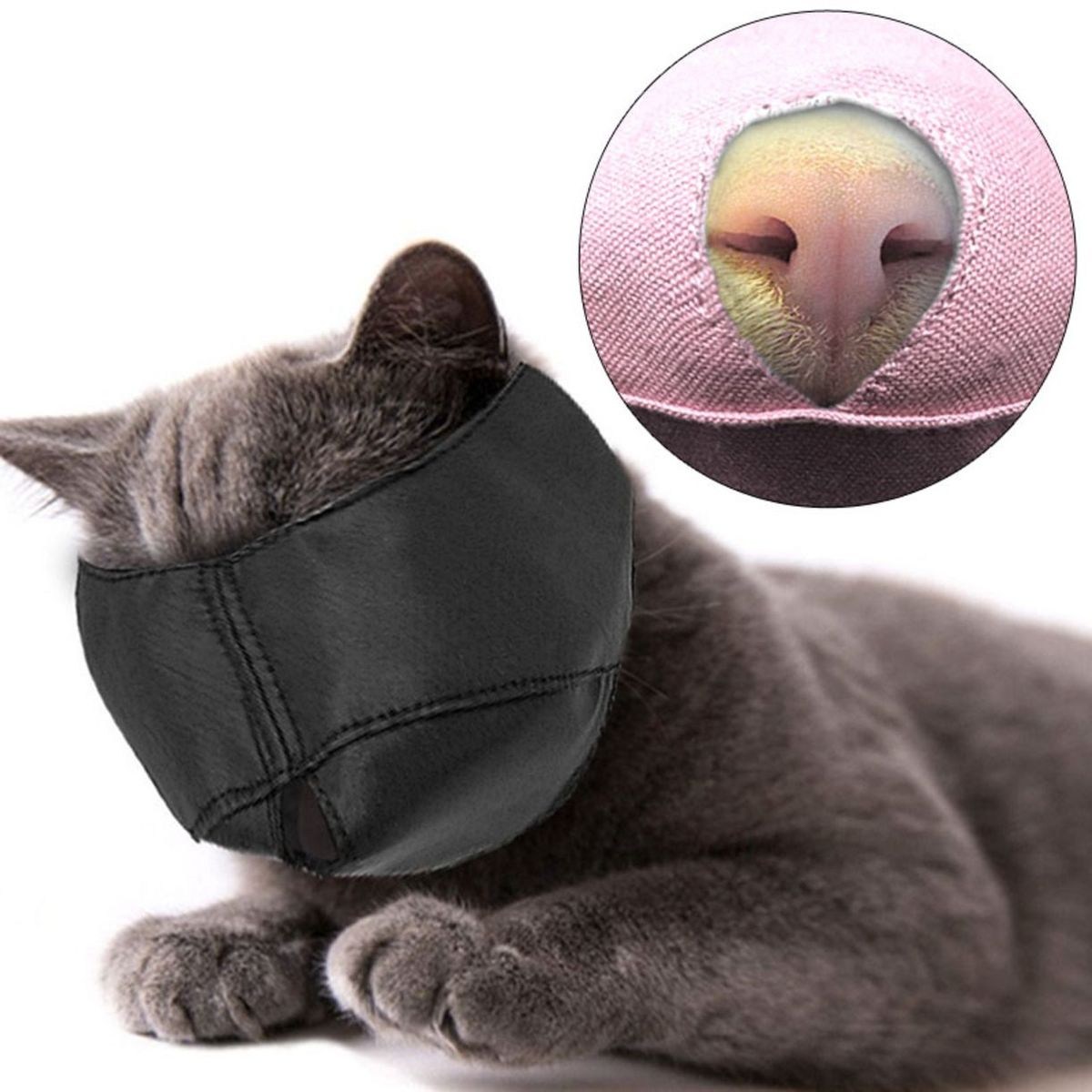 GENERICO - Bozales De Nailon Transpirables Gatos Mascarillas talla L