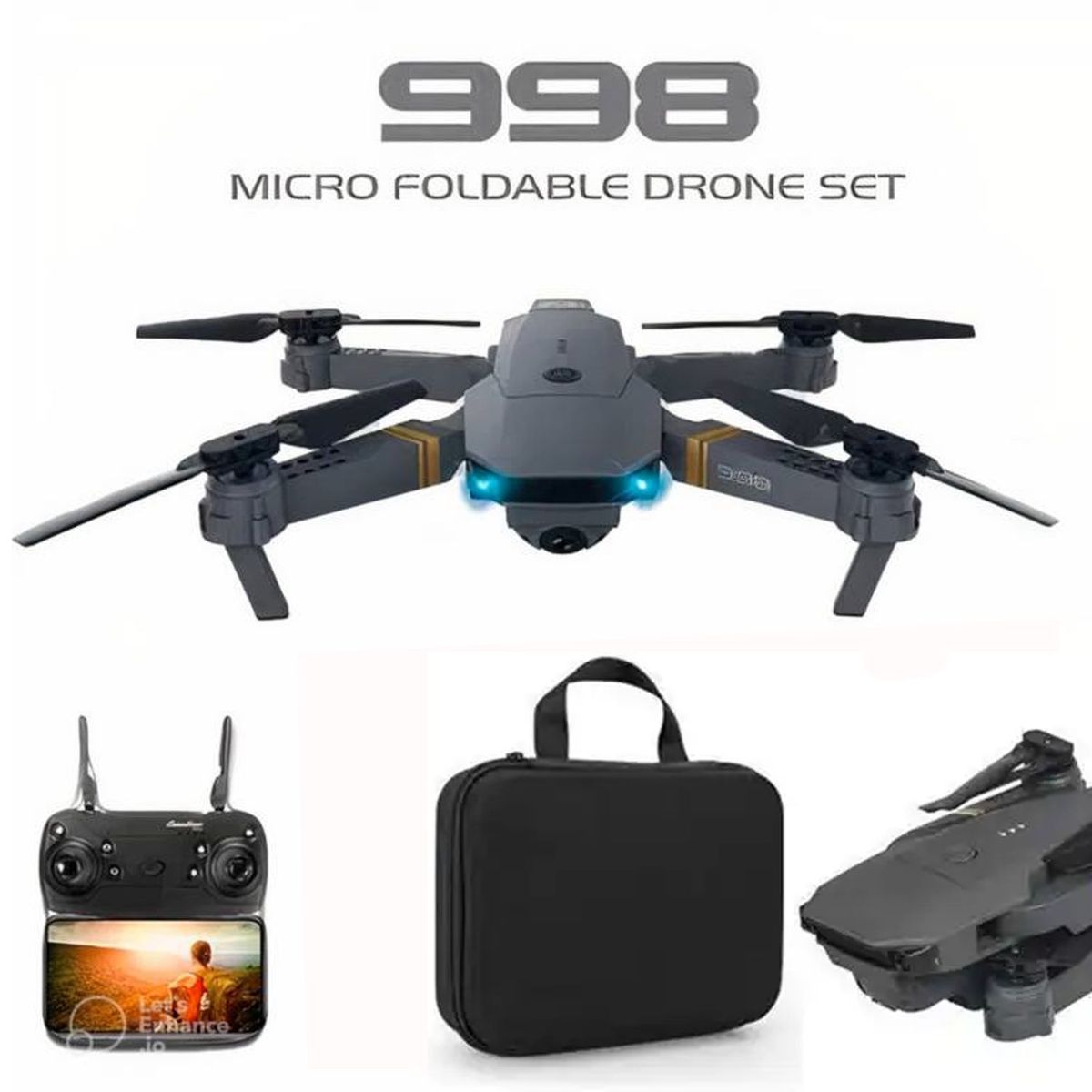ONE PIXEL - Drone 998 Pro plegable DOBLE Cámara