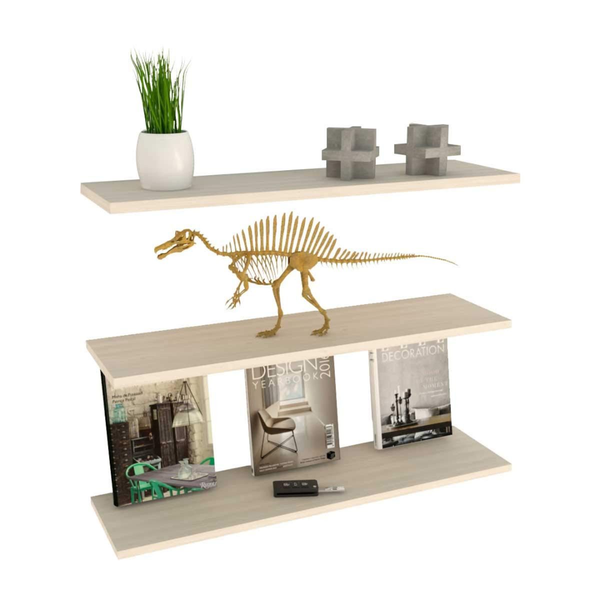 GENERICO - Set x3 Repisas Flotantes Kallio de 50 cm Modernas – Estantes de Pared para Sala y Hogar