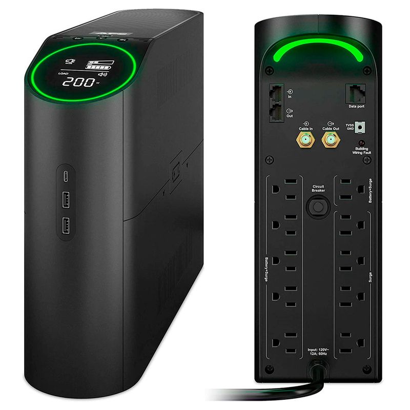 APC - Ups Gamer Apc Bgm1500b-lm 1500va Ps5 Xbox Rgb 10 Tomas 3 Usb