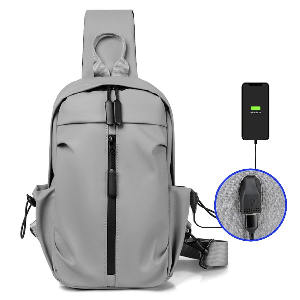 DHOAL - Morral manos libres impermeable para caballero fino importado-
